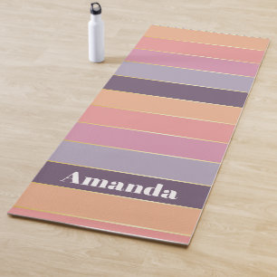 Kleurrijke Paarse Perzik Gepersonaliseerde Kleurst Yogamat