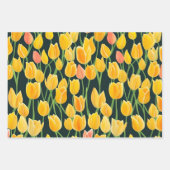 Kleurrijke Paarse rode gele Waterverf tulp Inpakpapier Vel (Voorkant 3)