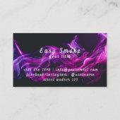 Kleurrijke Paarse Smoke Vape Shop Visitekaartje (Achterkant)