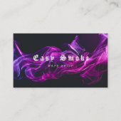 Kleurrijke Paarse Smoke Vape Shop Visitekaartje (Voorkant)
