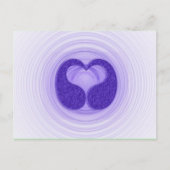 Kleurrijke Paarse Spiraal Hart Kunstwerk Hallo Briefkaart (Voorkant)