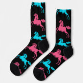 Kleurrijke  paarse zwarte vun-sockets sokken (Links)