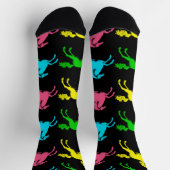 Kleurrijke  paarse zwarte vun-sockets sokken (Top)