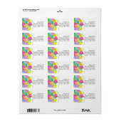 Kleurrijke paasbloempje etiket (Full Sheet)