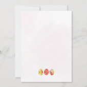 Kleurrijke paasei jacht feest brunch uitnodiging (Achterkant)