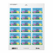  kleurrijke paaseieren Adresetiketten Etiket (Full Sheet)