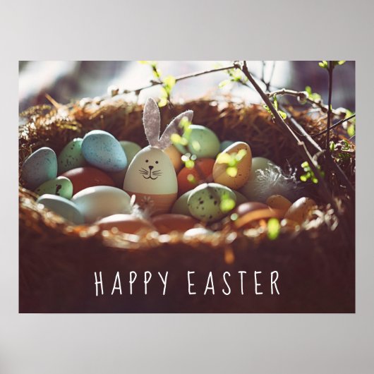 Kleurrijke paaseieren Afbeeldingen Paasdag Poster (Voorkant)