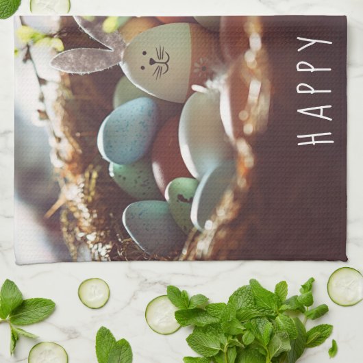 Kleurrijke paaseieren Afbeeldingen Paasdag Theedoek (Gevouwen)