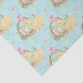 Kleurrijke paaseieren Baby Chicken Flowers Tissue Tissuepapier (Detail)