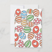 Kleurrijke paaseieren bedankkaart (Voorkant)