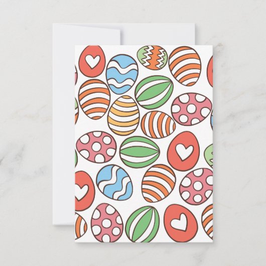 Kleurrijke paaseieren bedankkaart (Voorkant)