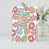 Kleurrijke paaseieren bedankkaart (Staand voorkant)