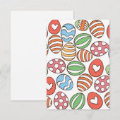 Kleurrijke paaseieren bedankkaart (Voorkant / Achterkant)