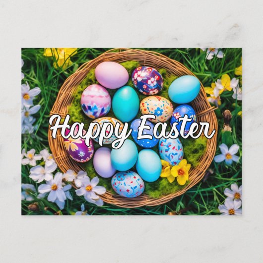 kleurrijke paaseieren briefkaart (Voorkant)