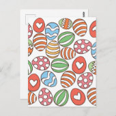 Kleurrijke paaseieren briefkaart (Voorkant / Achterkant)