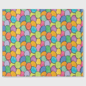 Kleurrijke paaseieren cadeaupapier (Vlak)