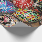 Kleurrijke paaseieren cadeaupapier (Hoek)