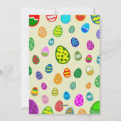 Kleurrijke paaseieren feestdagenkaart (Achterkant)
