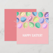 Kleurrijke paaseieren feestdagenkaart (Voorkant / Achterkant)