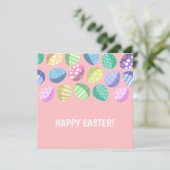 Kleurrijke paaseieren feestdagenkaart (Staand voorkant)