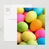 Kleurrijke paaseieren feestdagenkaart (Voorkant / Achterkant)