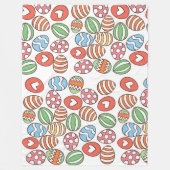 Kleurrijke paaseieren fleece deken (Voorkant)