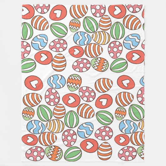 Kleurrijke paaseieren fleece deken (Voorkant)