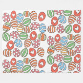 Kleurrijke paaseieren fleece deken (Voorkant (Horizontaal))