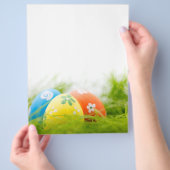 Kleurrijke paaseieren flyer (Hand)
