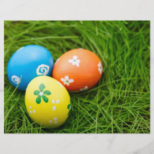 Kleurrijke paaseieren flyer