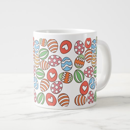 Kleurrijke paaseieren Giant Coffee Mok – Spring Cu (Voorkant rechts)