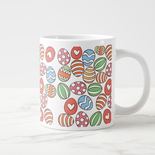 Kleurrijke paaseieren Giant Coffee Mok – Spring Cu (Rechts)