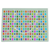 Kleurrijke paaseieren groot cadeauzakje (Voorkant)