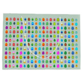 Kleurrijke paaseieren groot cadeauzakje (Achterkant)