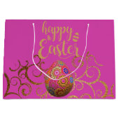 Kleurrijke paaseieren groot cadeauzakje (Voorkant)