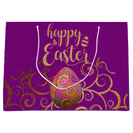 Kleurrijke paaseieren groot cadeauzakje