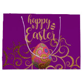 Kleurrijke paaseieren groot cadeauzakje (Achterkant)