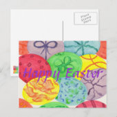 Kleurrijke paaseieren Happy Easter Briefkaarten (Voorkant / Achterkant)