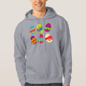 Kleurrijke paaseieren hoodie (Voorkant)