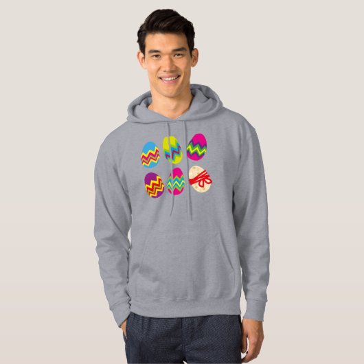Kleurrijke paaseieren hoodie (Voorkant volledig)