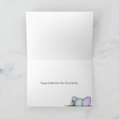 Kleurrijke paaseieren in papiergras feestdagen kaart (Binnen)