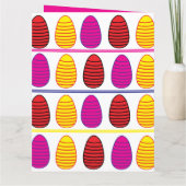 Kleurrijke Paaseieren Kaart (Achterkant)