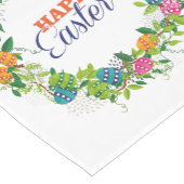 Kleurrijke paaseieren krans en strepen medium tafelloper (Hoek)