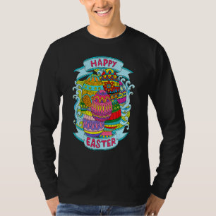 Kleurrijke paaseieren met een prachtig patroon t-shirt