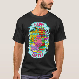 Kleurrijke paaseieren met een prachtig patroon t-shirt