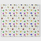 Kleurrijke paaseieren met handtekeningen cadeaupapier (Vlak)