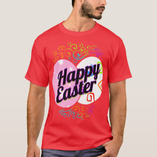 Kleurrijke paaseieren met Tribals Happy Easter T-shirt