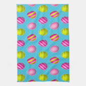 Kleurrijke Paaseieren op de Achtergrond van de Theedoek (Verticaal)