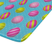 Kleurrijke paaseieren op poka Dot Background Snijplank (Hoek)