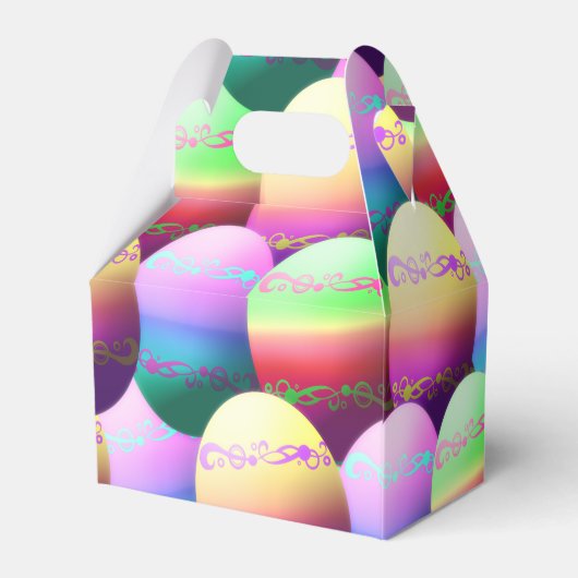 Kleurrijke Paaseieren Party Favor Boxes Bedankdoosjes (Achterkant)